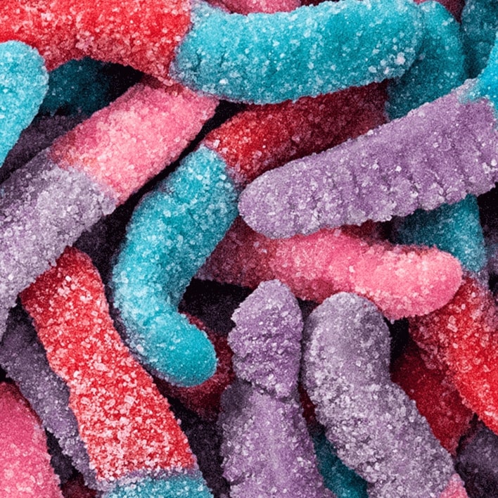 Sour Gummy Worms, Sour Bears, | Trolli